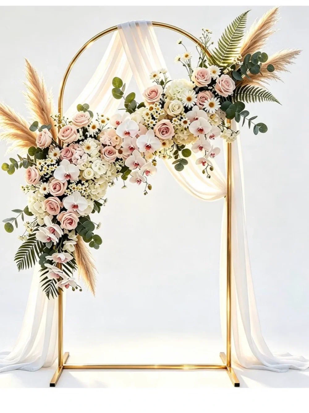Elegant Gold Floral Arch